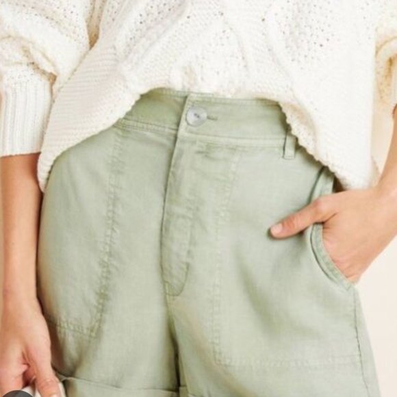 Anthropologie cloth & stone high-rise cargo shorts - Picture 3 of 6